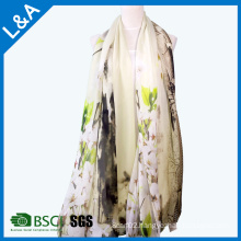 Elegant Lady Jiangnan Water Printing Design Scarf